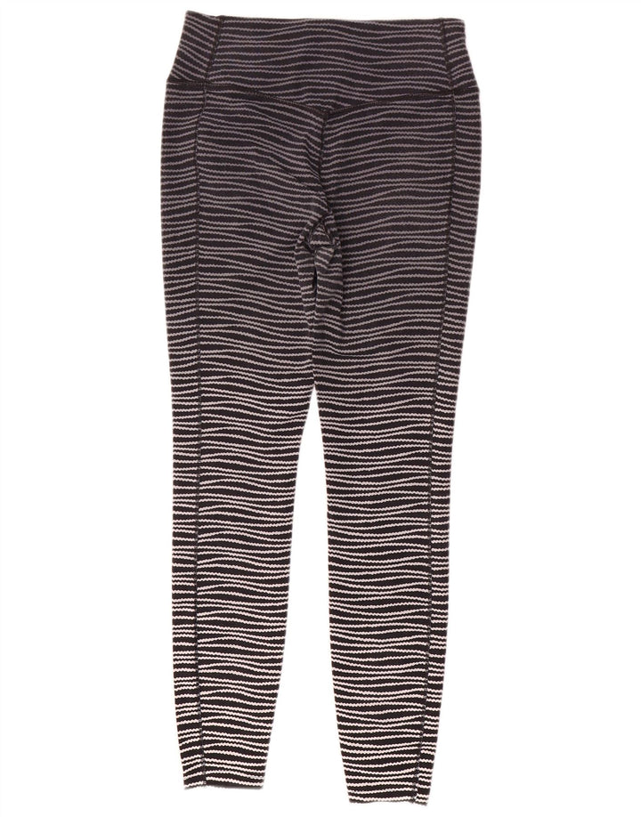 Damskie legginsy Nike Dri Fit UK 14, średnie czarne paski