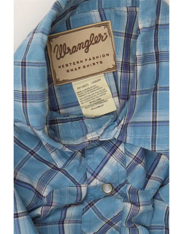 Koszula męska Wrangler 2XL, bawełniana niebieska krata