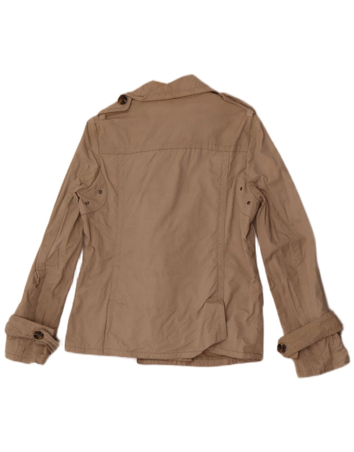 Krótki dwurzędowy trencz Massimo Dutti damski UK 14 średni beż