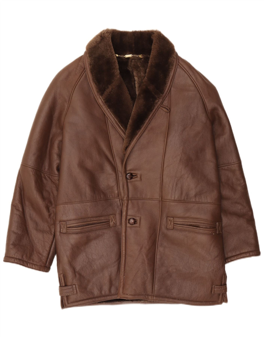 Vintage męska kurtka Shearling IT 50 Large Brown Shearling