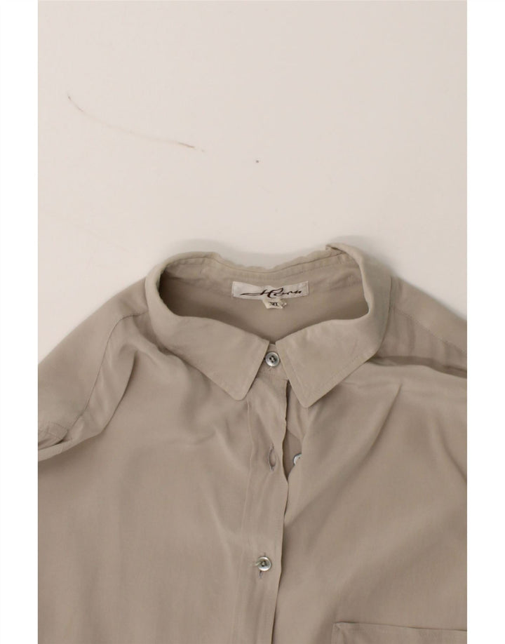 VINTAGE Womens Shirt UK 18 XL Grey Vintage Vintage and Second-Hand Vintage from Messina Hembry 