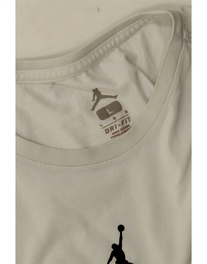 Męski T-shirt Jordan Dri Fit, duży, biały