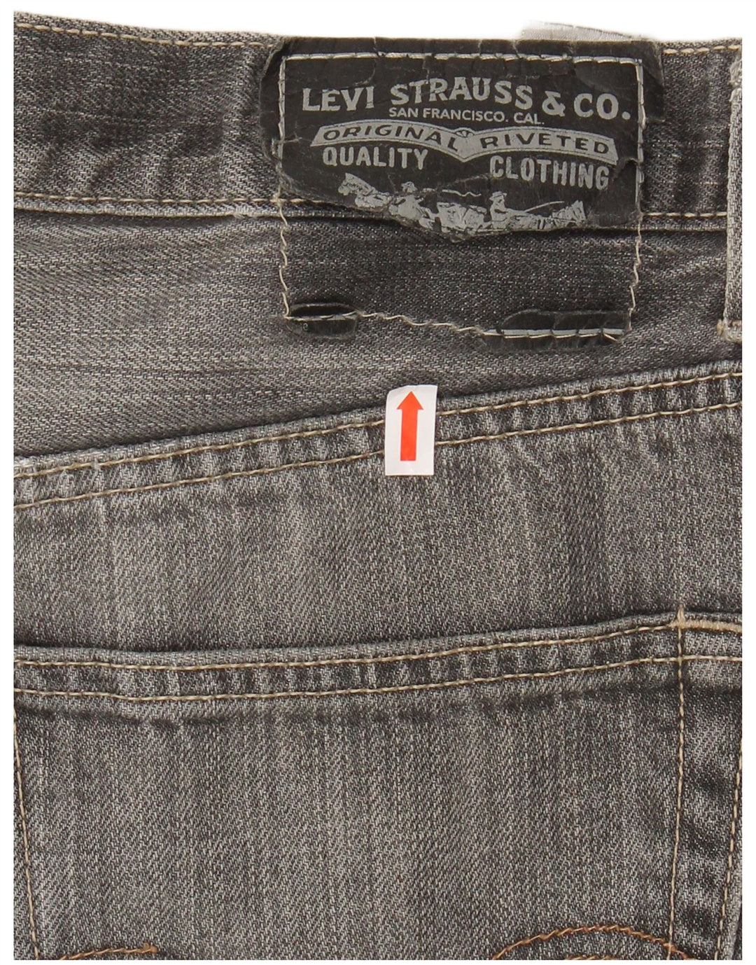 Męskie jeansy LEVI'S 505 Straight W33 L30 Szara bawełna