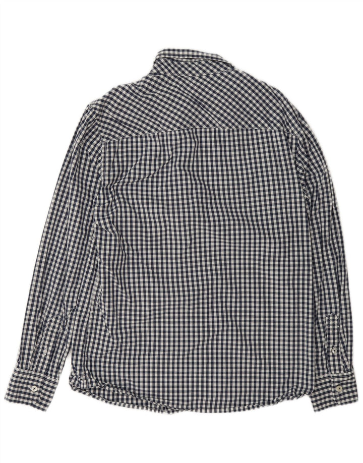 Koszula męska Mustang Slim Fit, średnia, granatowa, bawełniana kratka