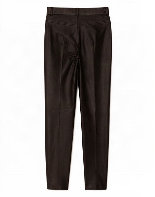 Spodnie damskie Zara Skinny ze sztucznej skóry, średnie W28 L29, czarne, poliuretanowe