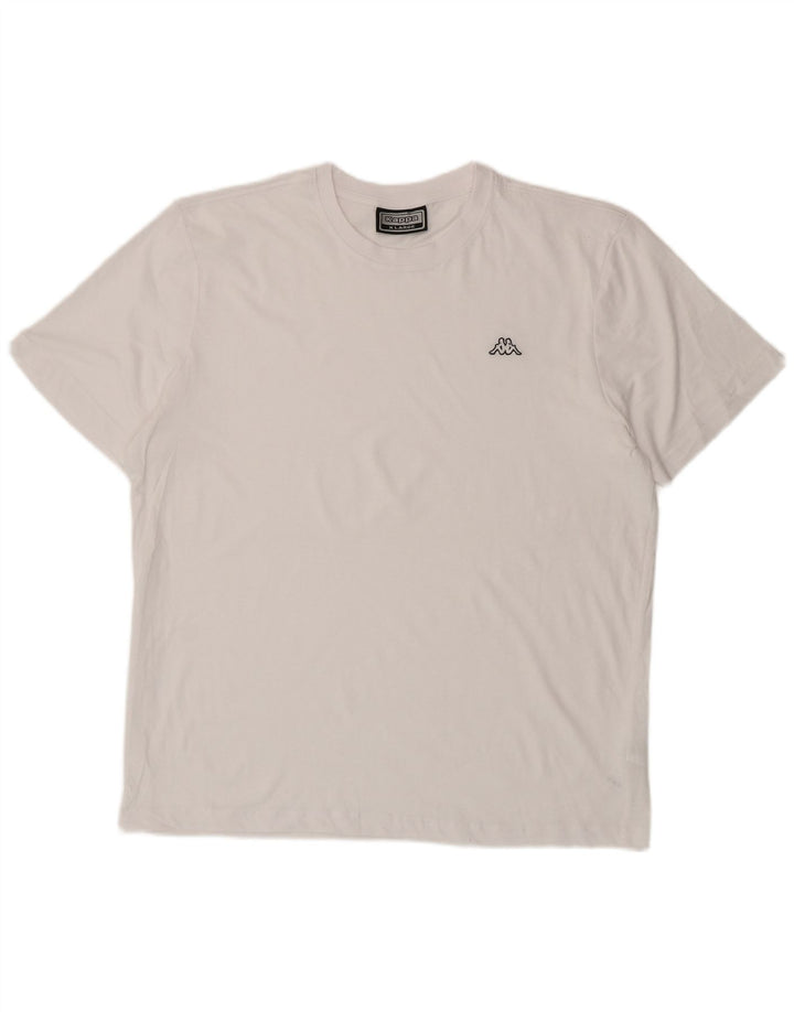 KAPPA Męski T-shirt Top XL Biała Bawełna