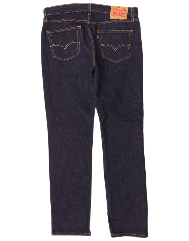 Męskie jeansy Levi's 511 Slim W34 L32 Granatowa bawełna