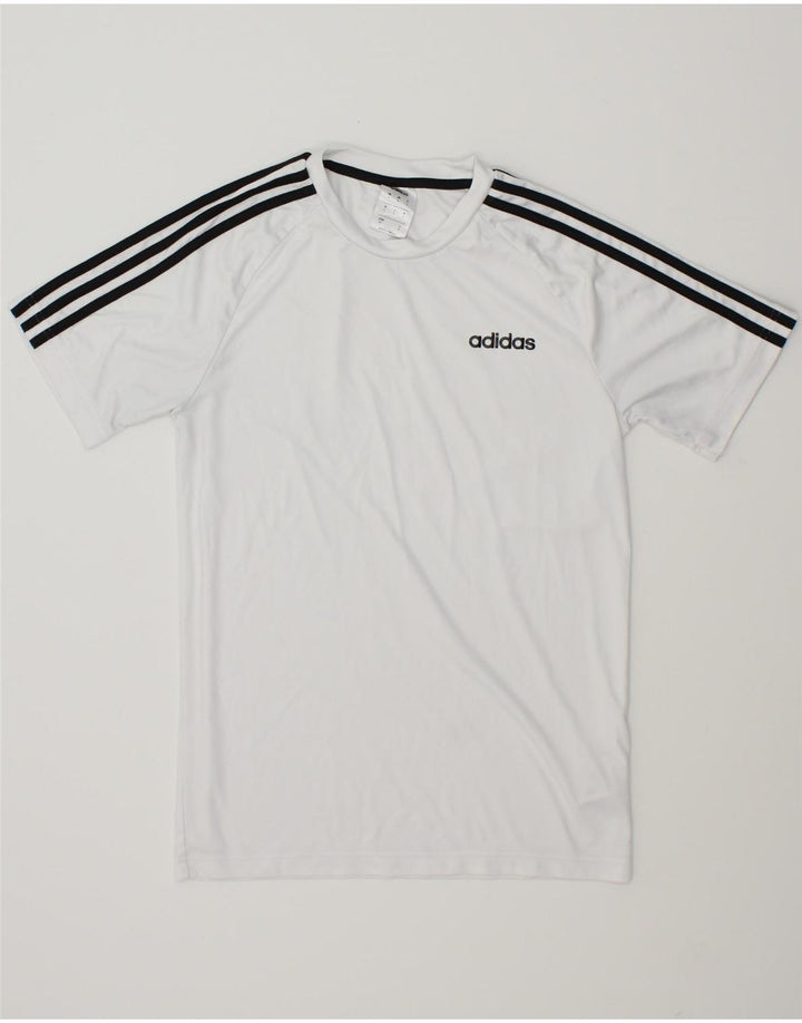 ADIDAS Mens Climalite T-Shirt Top Small White Polyester Vintage Adidas and Second-Hand Adidas from Messina Hembry 