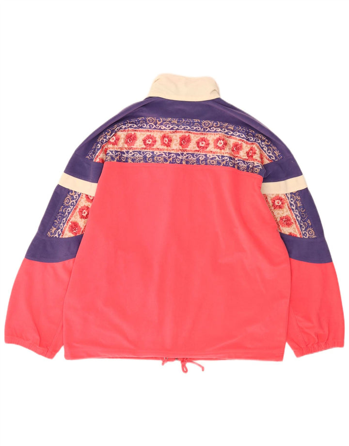 Damska bluza dresowa typu oversize Diadora UK 14 Średnioróżowa w kwiaty