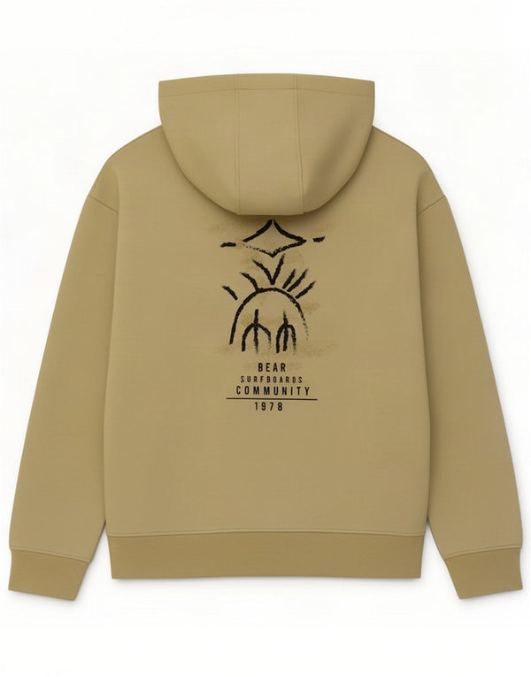Bear Boys Graficzna bluza z kapturem 13-14 lat Khaki Poliester