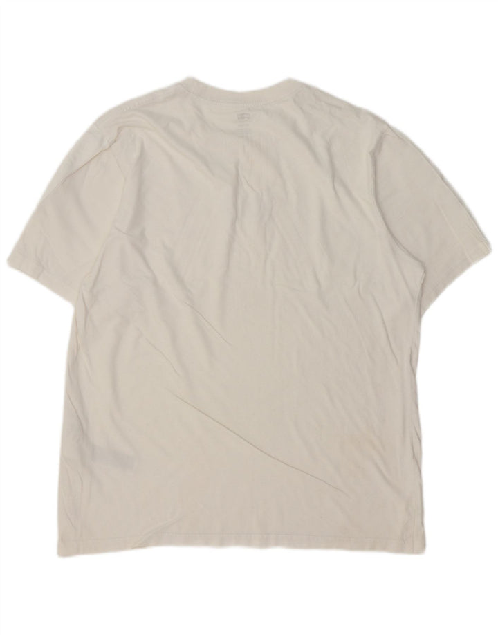 LEVI'S Mens Relaxed Graphic T-Shirt Top Medium White Cotton