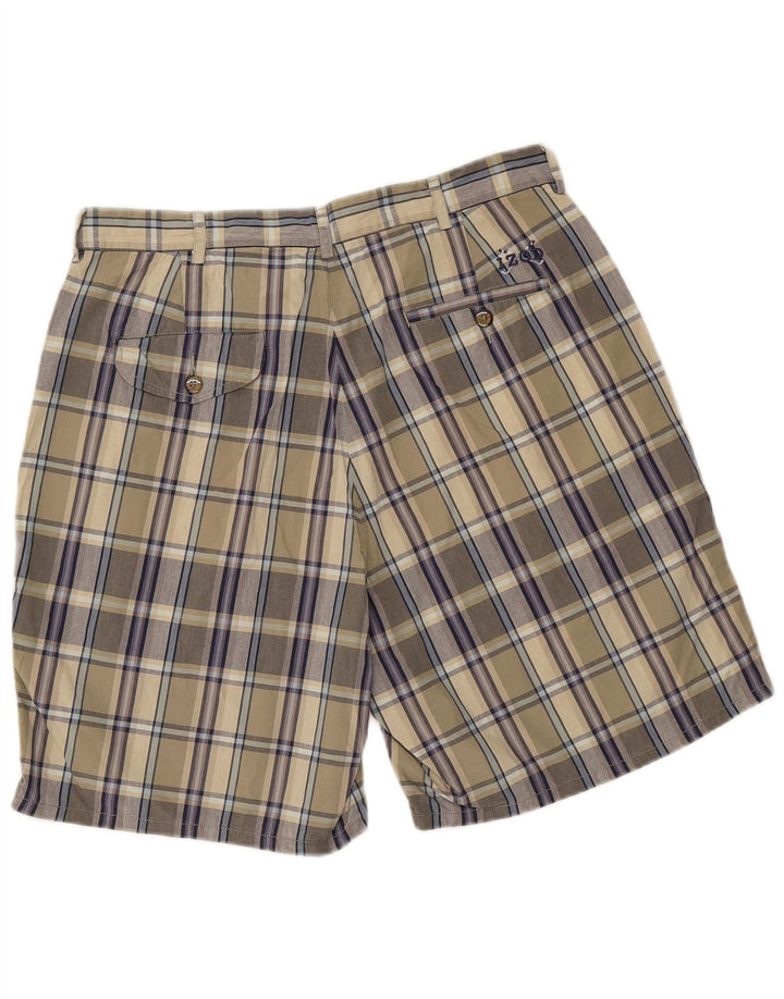 Męskie spodenki chino IZOD W34, duża, bawełniana krata khaki