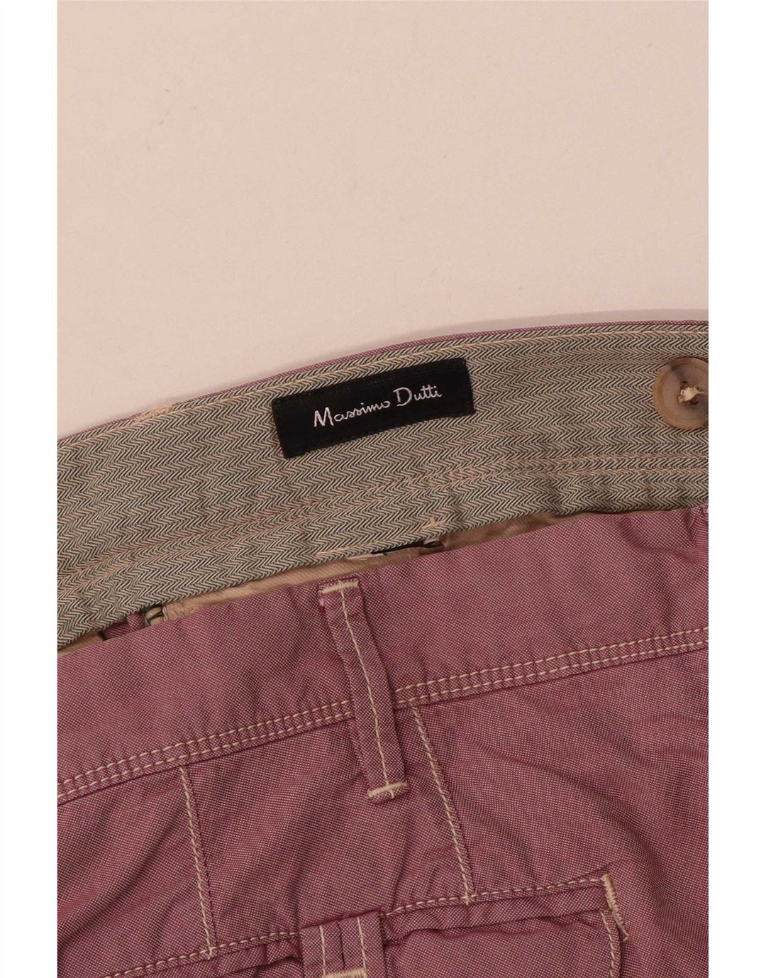 Męskie proste spodnie chino Massimo Dutti W34 L30 różowe