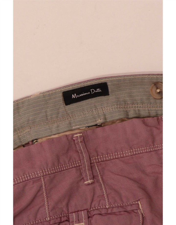 Męskie proste spodnie chino Massimo Dutti W34 L30 różowe