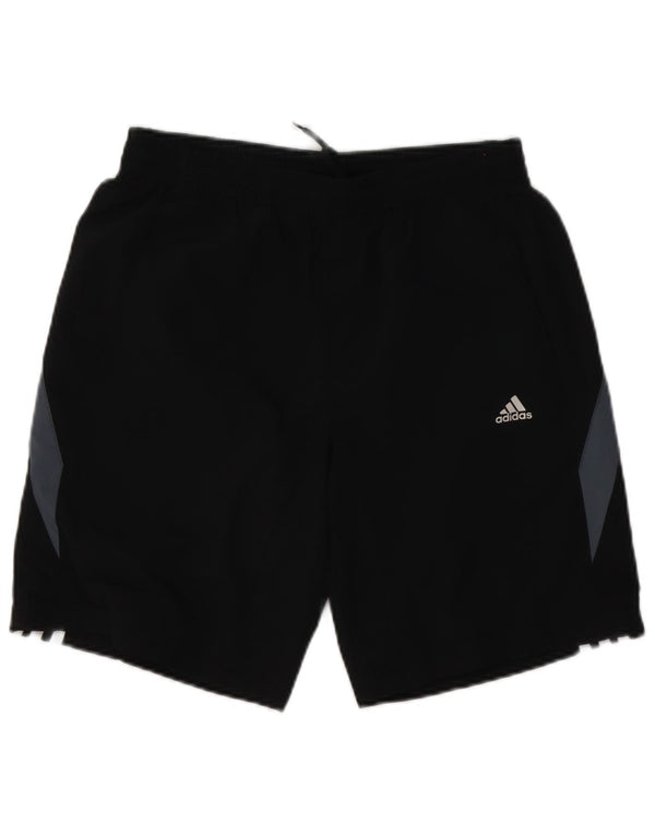 Męskie spodenki sportowe Adidas Climalite, mały, czarny poliester z blokami kolorów