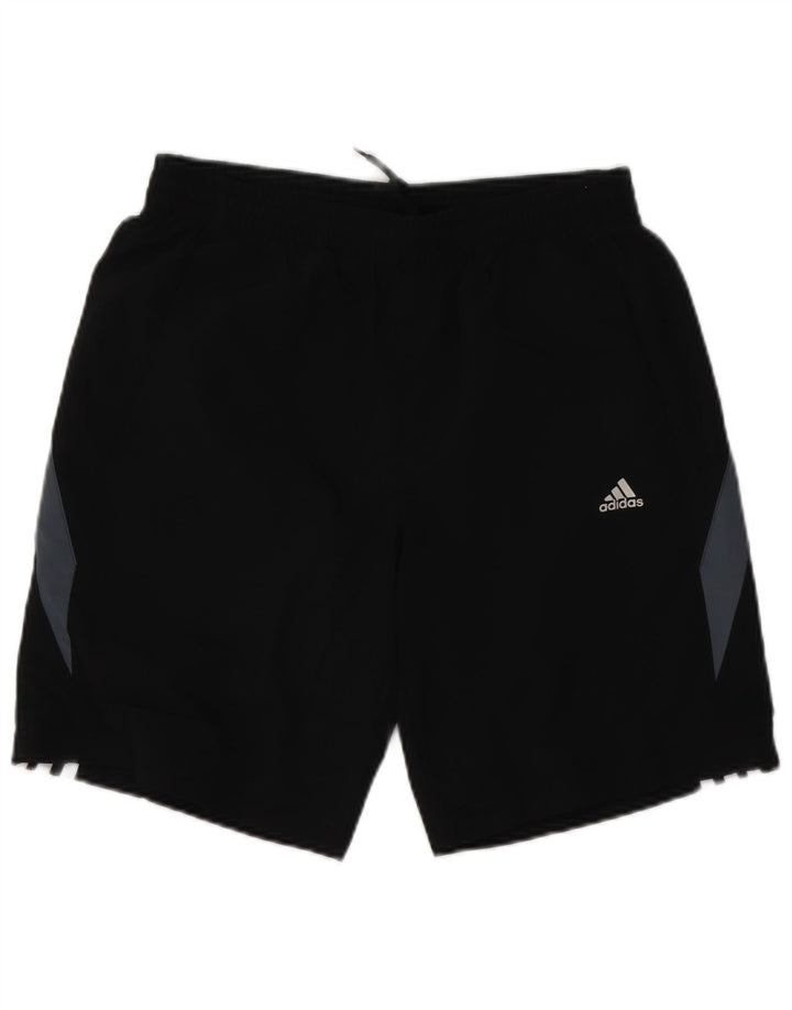Męskie spodenki sportowe Adidas Climalite, mały, czarny poliester z blokami kolorów