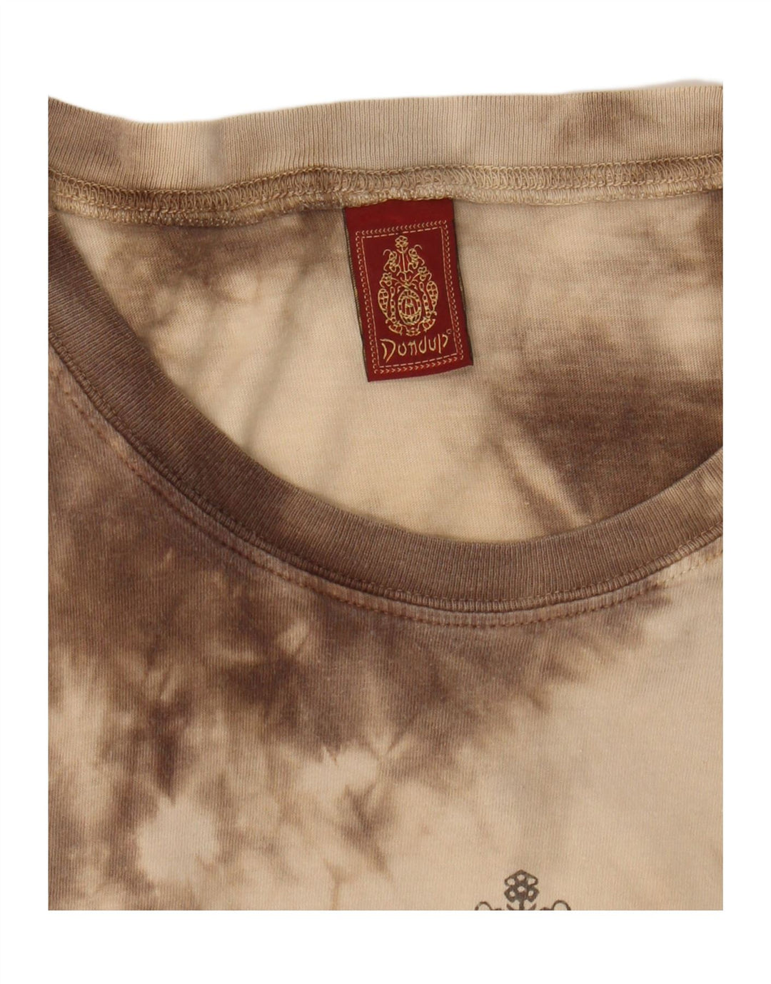 DONDUP Womens T-Shirt Top UK 12 Medium Beige Tie Dye Vintage Dondup and Second-Hand Dondup from Messina Hembry 
