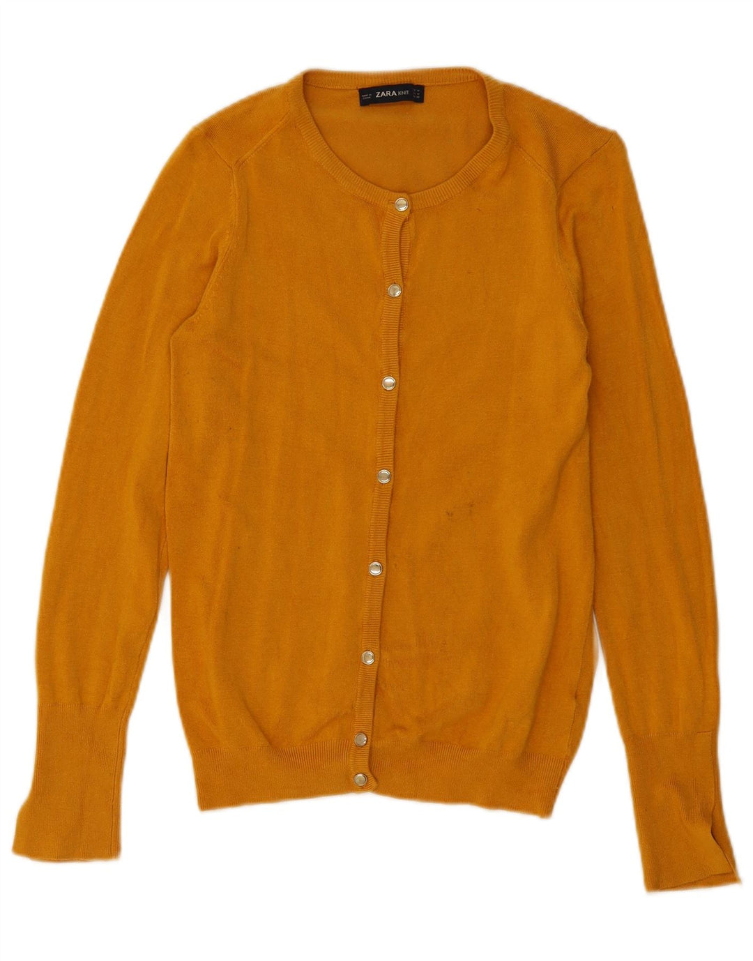 Sweter damski Zara Cardigan UK 12 Średni żółty wiskoza