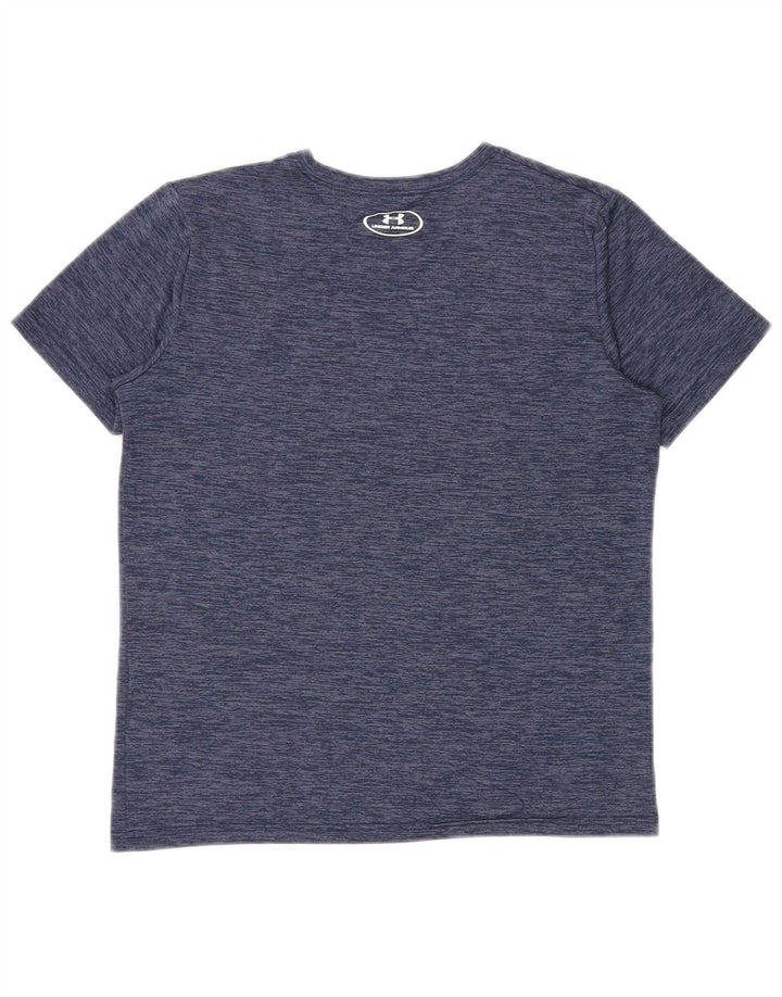 Chłopięcy T-shirt z grafiką UNDER ARMOUR Heat Gear 13-14 lat XL, granatowy