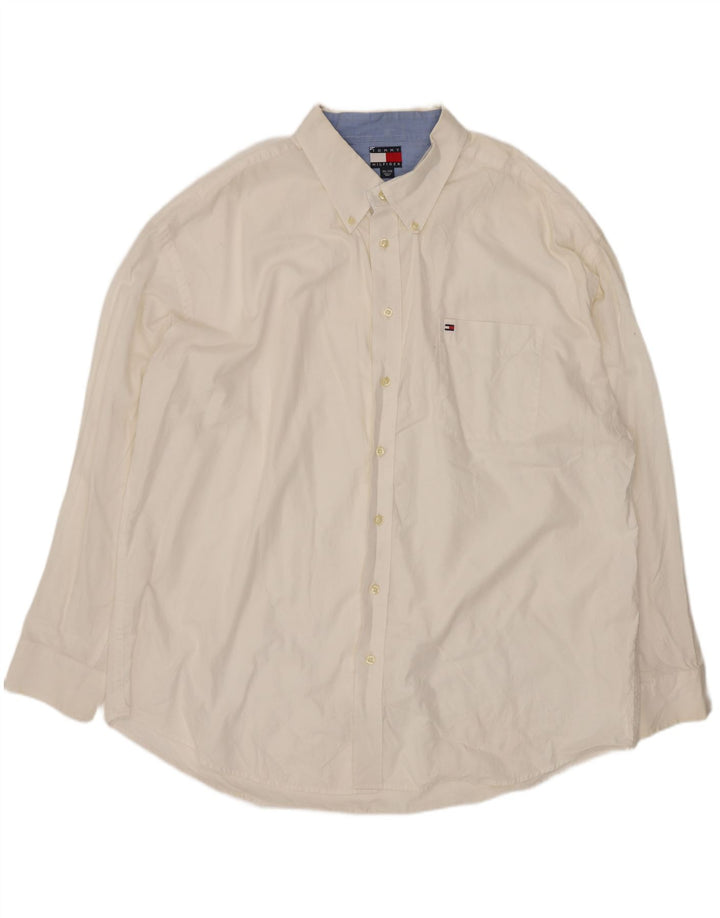 Koszula męska Tommy Hilfiger 2XL Biała bawełna