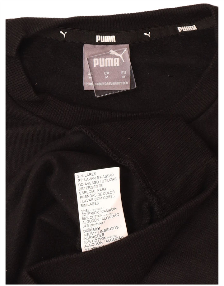 Męska bluza z grafiką PUMA, bawełniana średnia czarna, z blokami kolorów