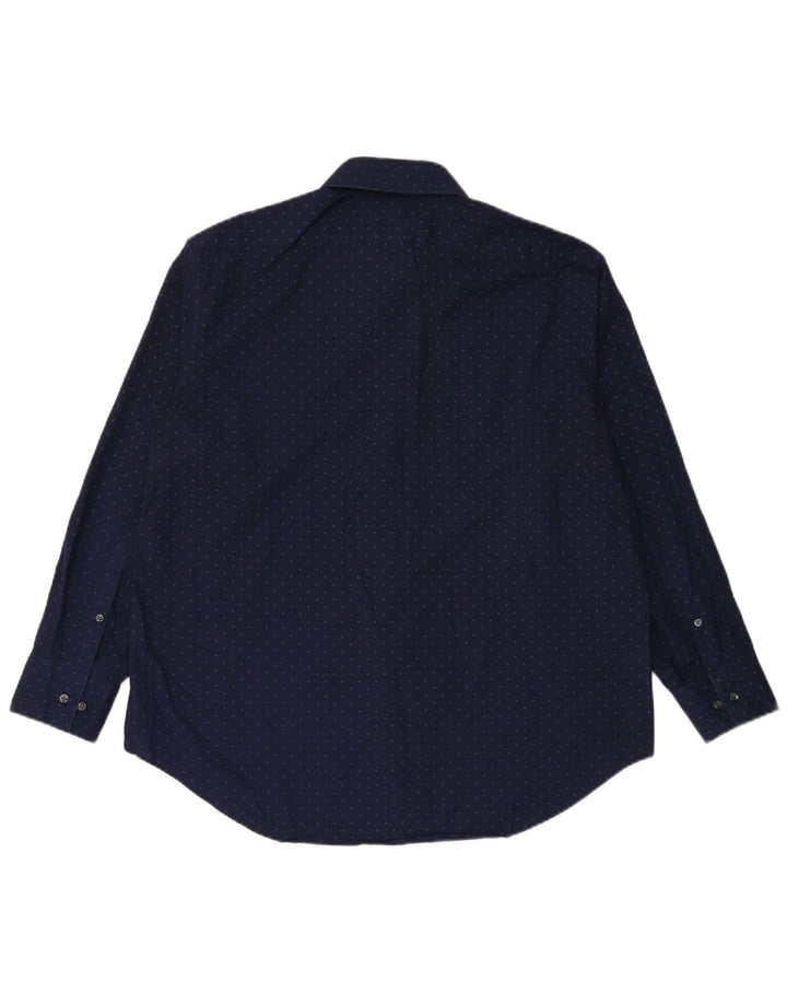 Koszula męska CALVIN KLEIN o kroju slim fit, rozmiar 17 1/2 XL, granatowa, bawełniana w cętki