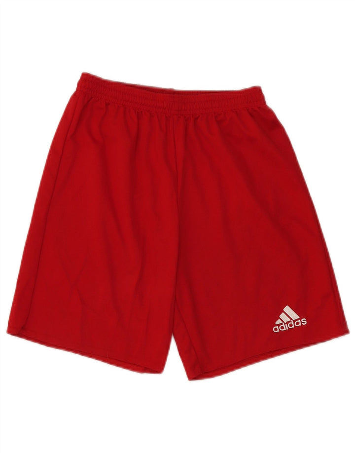 Chłopięce spodenki sportowe Adidas Climalite 13-14 lat, czerwony poliester