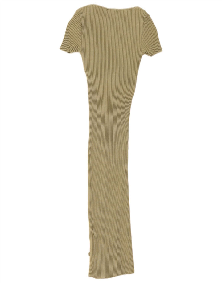 Damska sukienka maxi Zara UK 8, mała, bawełniana khaki