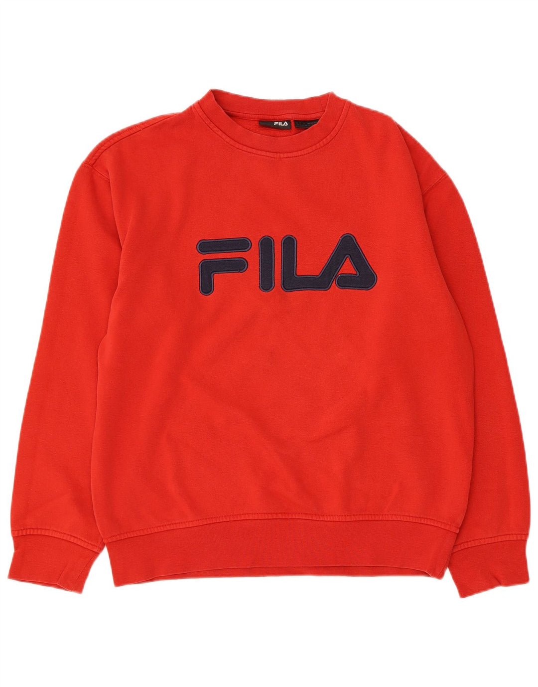 Męska bluza z grafiką Fila, mała, czerwona, bawełniana
