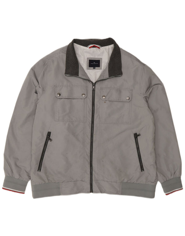 Marks & Spencer Męska niebieska kurtka bomber Harbor 3XL, szary poliester