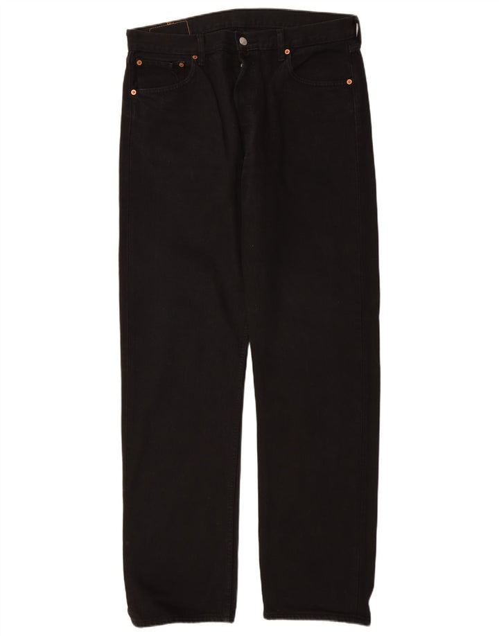 Męskie jeansy LEVI'S 501 Straight W36 L34 Czarne bawełniane