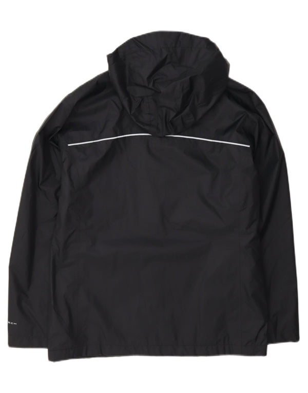 Dziewczęca kurtka przeciwdeszczowa z kapturem Omni-Tech Columbia 15-16 lat XL, granatowa, nylonowa