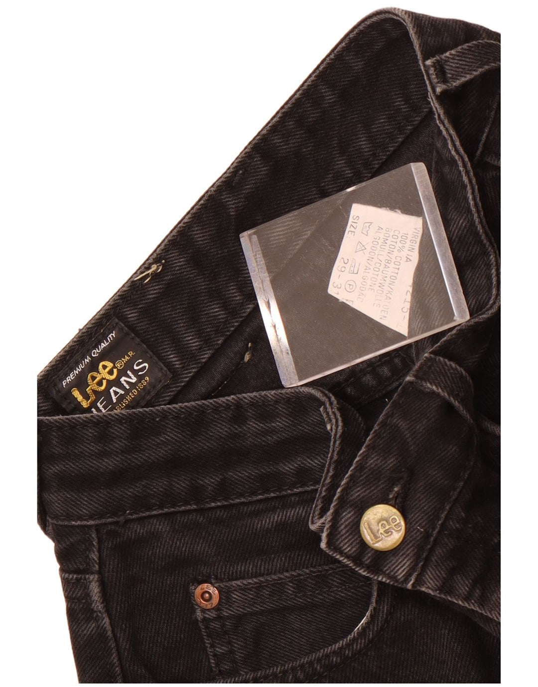 Damskie jeansy Lee Virginia Tapered W29 L31 Czarne bawełniane