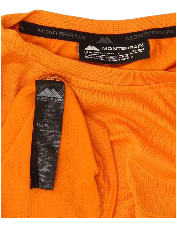 T-shirt męski Monterrain, mały, pomarańczowy, poliester