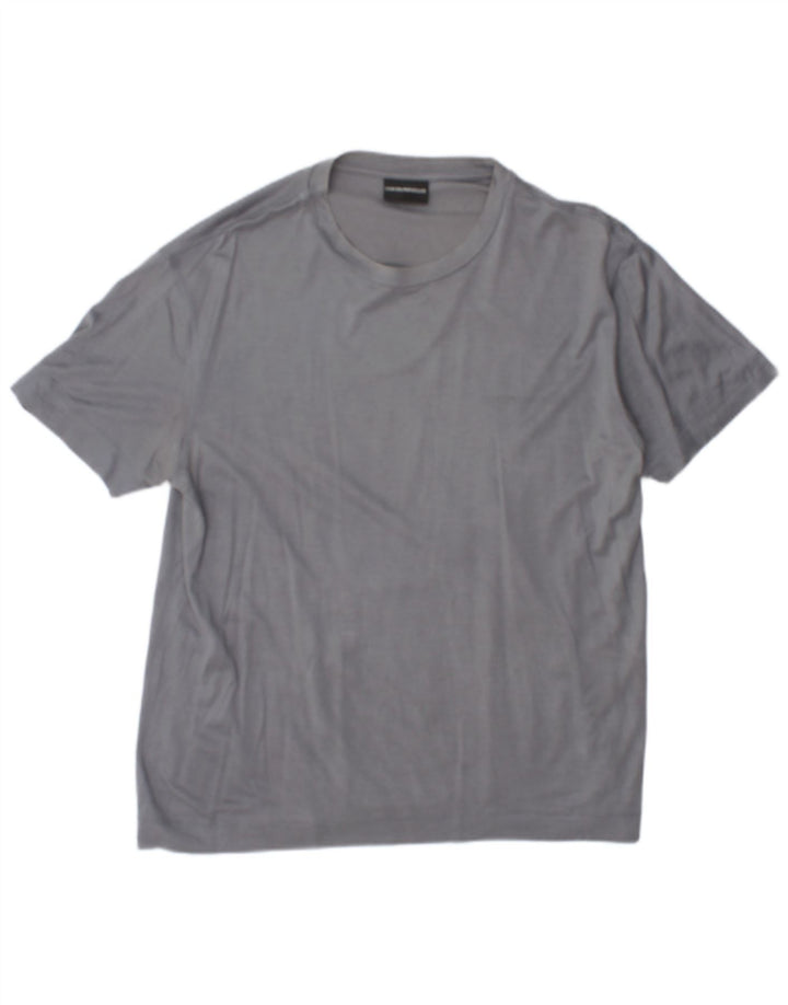 T-shirt męski Emporio Armani, duży, szary Lyocell