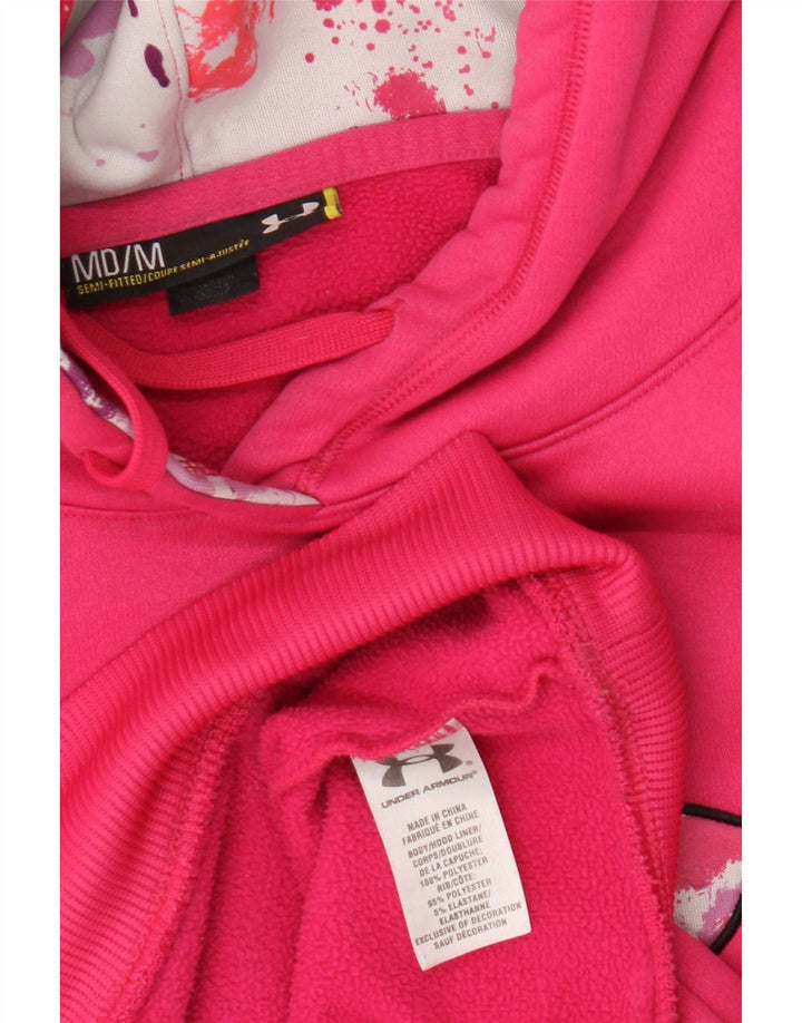 Damska bluza z kapturem Under Armour z grafiką, UK 14, średni różowy poliester