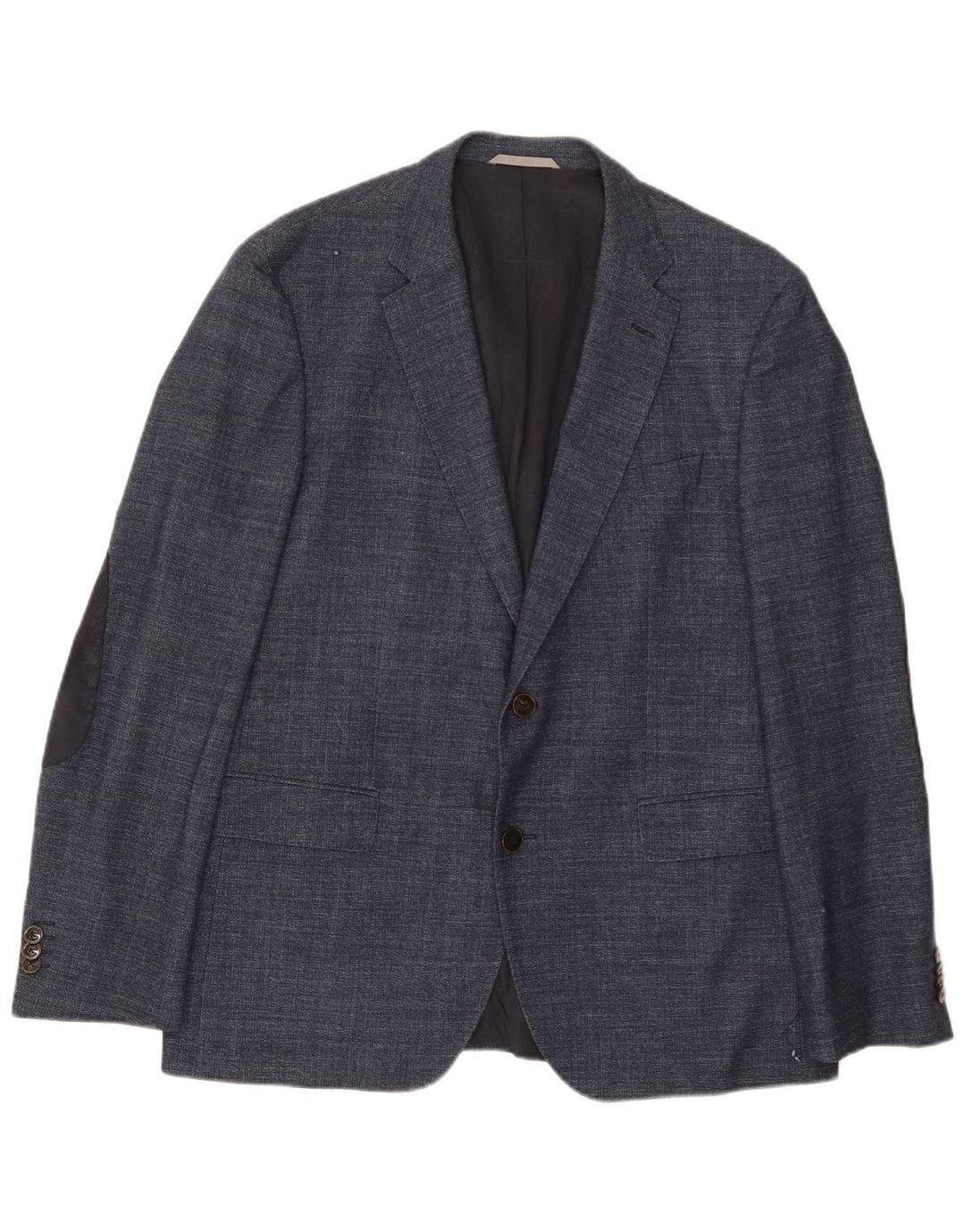 Męska marynarka zapinana na 2 guziki Hugo Boss EU 52 XL Granatowa wełna