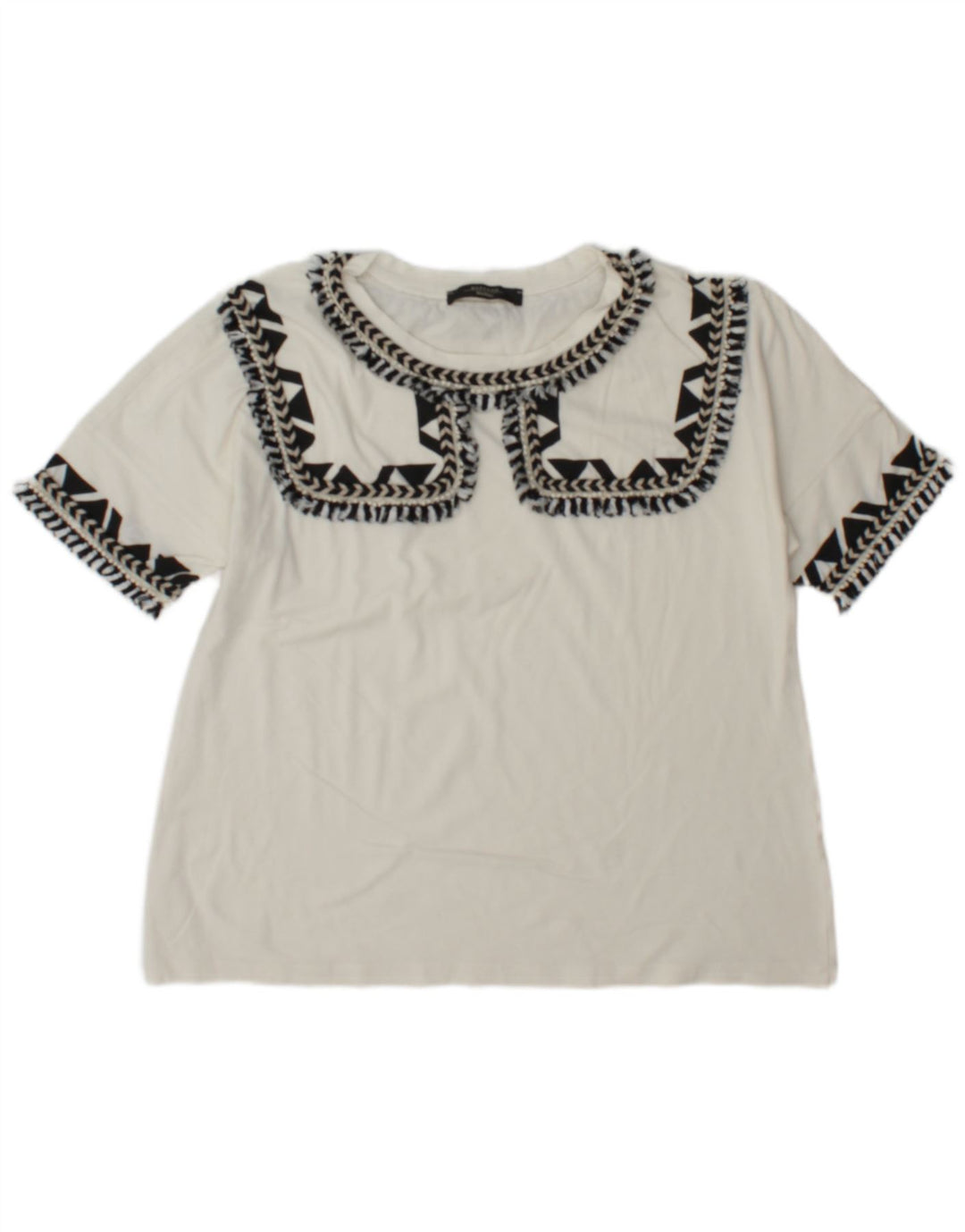 T-shirt damski Max Mara Top UK 12 Średni biały