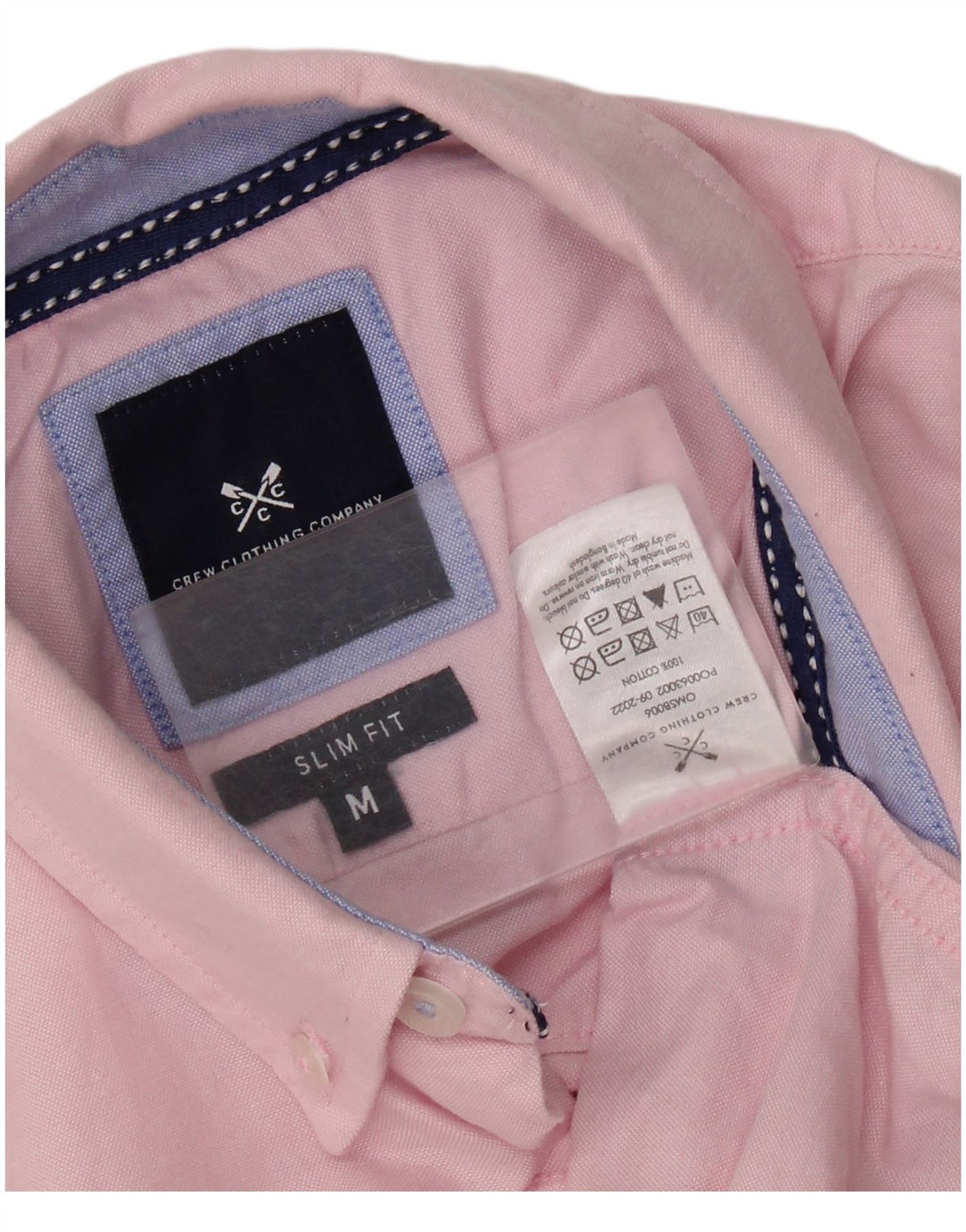 CREW CLOTHING Koszula męska slim fit, średnio różowa, bawełniana