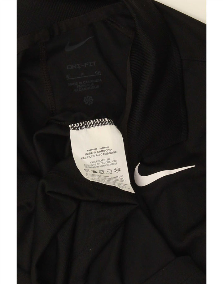 Męska koszulka polo Nike Dri Fit, mała, czarna, poliestrowa