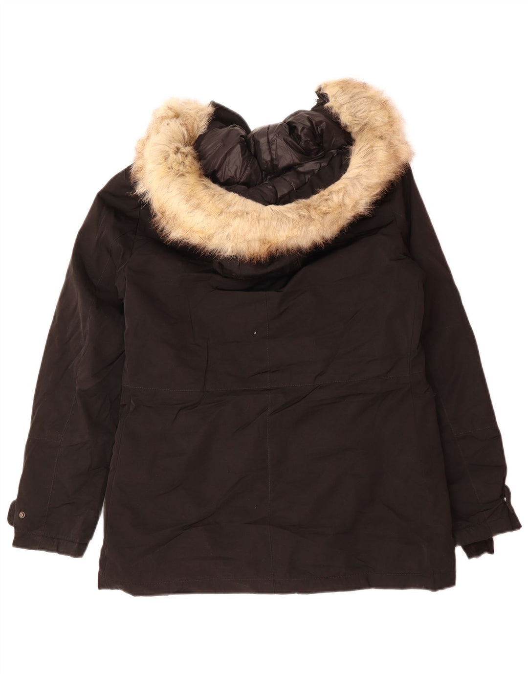 Damska kurtka typu parka z kapturem, oversize Zara UK 6 XS, czarny poliester