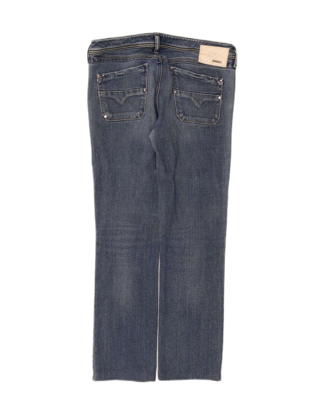 Damskie jeansy Diesel Lowky Straight W32 L28 Niebieskie bawełniane
