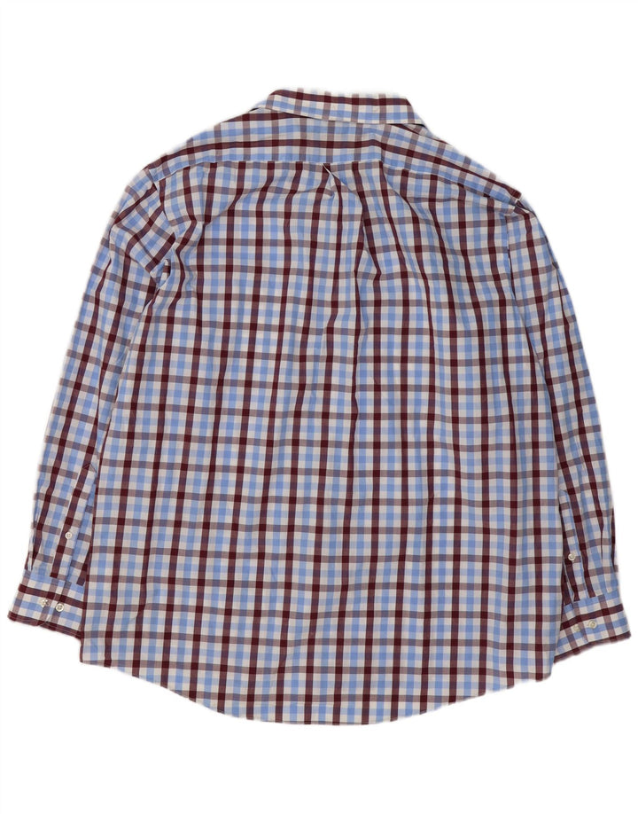 Koszula męska Chaps o klasycznym kroju, rozmiar 17 1/2 XL, bawełniana niebieska kratka