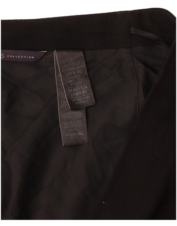 Marks & Spencer Damska spódnica ołówkowa UK 16 Large W34 Czarny poliester