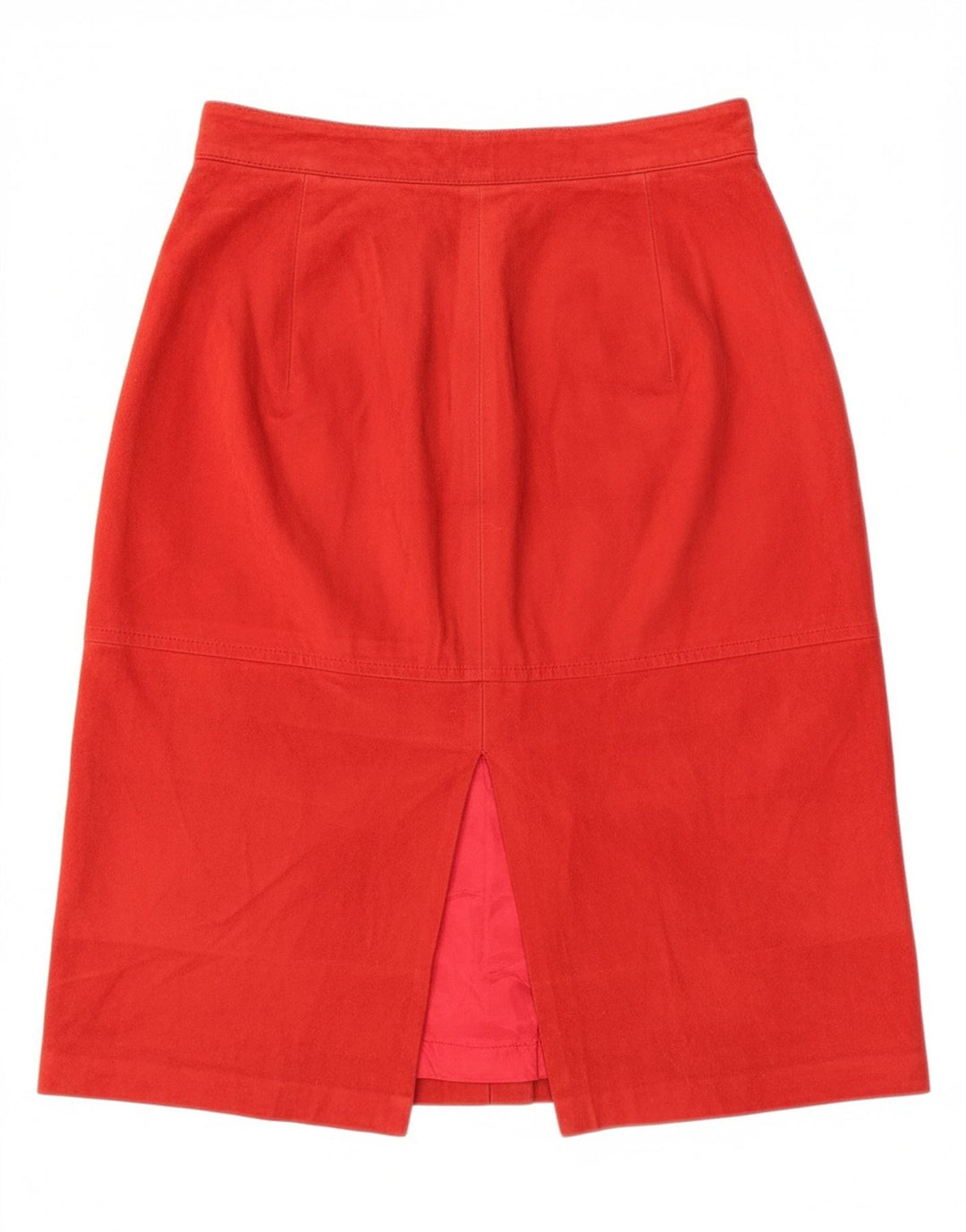 EMME Womens Suede Skirt W24 XS  Red Leather
