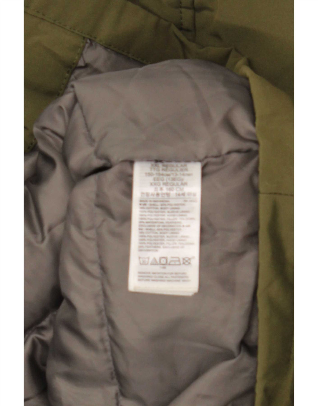 Chłopięca kurtka parka z kapturem Gap 13-14 lat, khaki, poliester