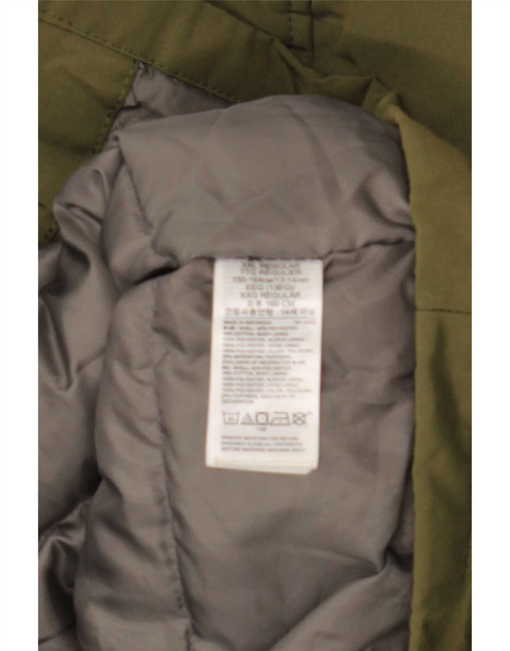 Chłopięca kurtka parka z kapturem Gap 13-14 lat, khaki, poliester