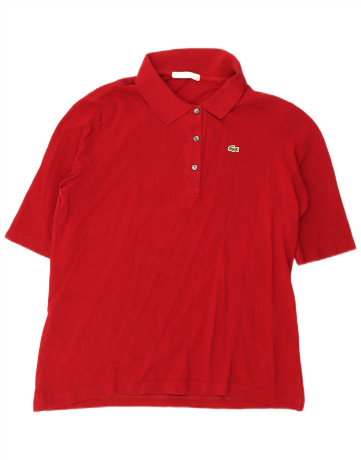 Damska koszulka polo Lacoste rozmiar 46 XL, czerwona, bawełniana