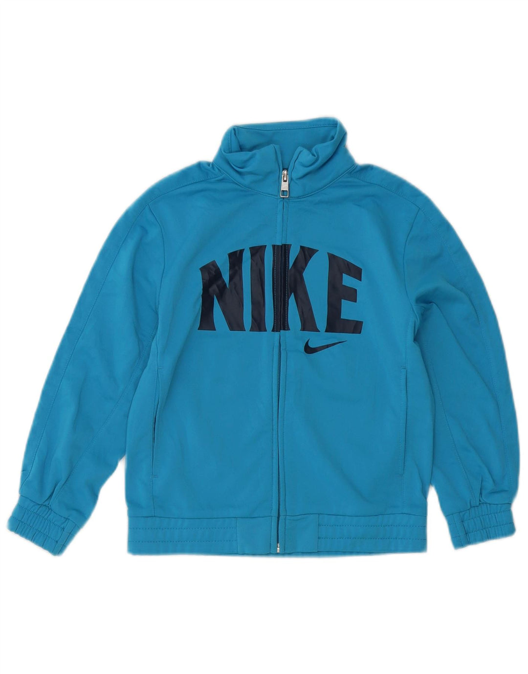 Chłopięca kurtka dresowa Nike z grafiką, 6-7 lat XS, niebieska, poliestrowa