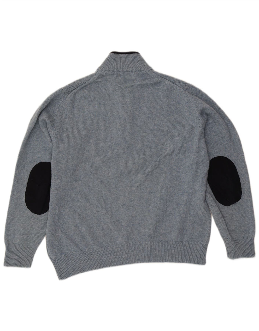 Męski sweter z zamkiem błyskawicznym Fred Perry, średni niebieski, wełniany
